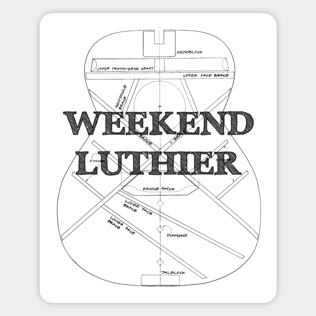 Weekend Luthier - Hobby Guitar Maker Magnet by nickcarpenter